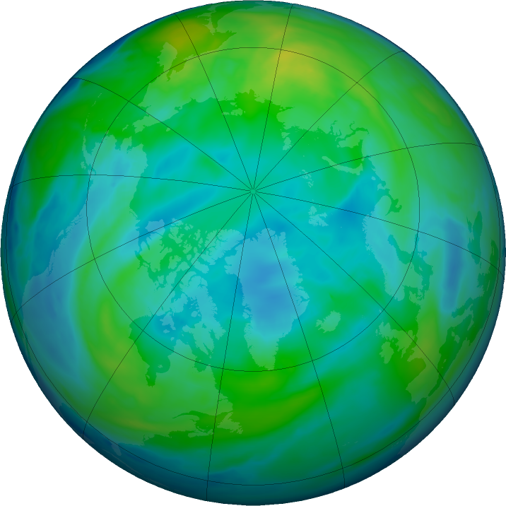 Arctic ozone map for 05 November 2019